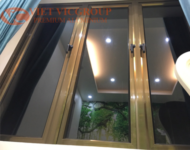 Cửa nhôm anode nâu đồng mẫu 03