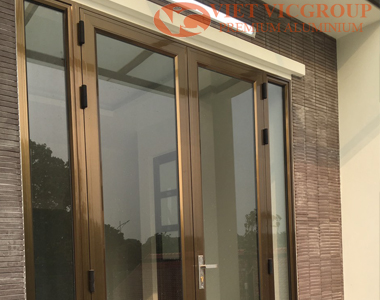 Cửa nhôm AED nâu đồng mẫu 04